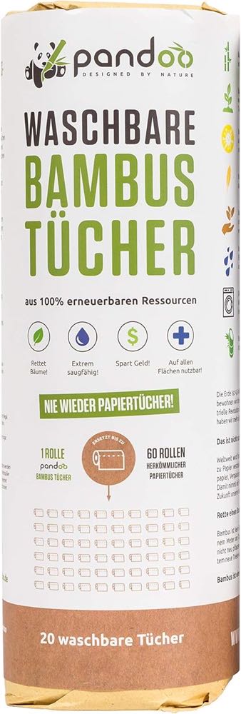 pandoo Bambus Allzwecktücher Einzelrolle