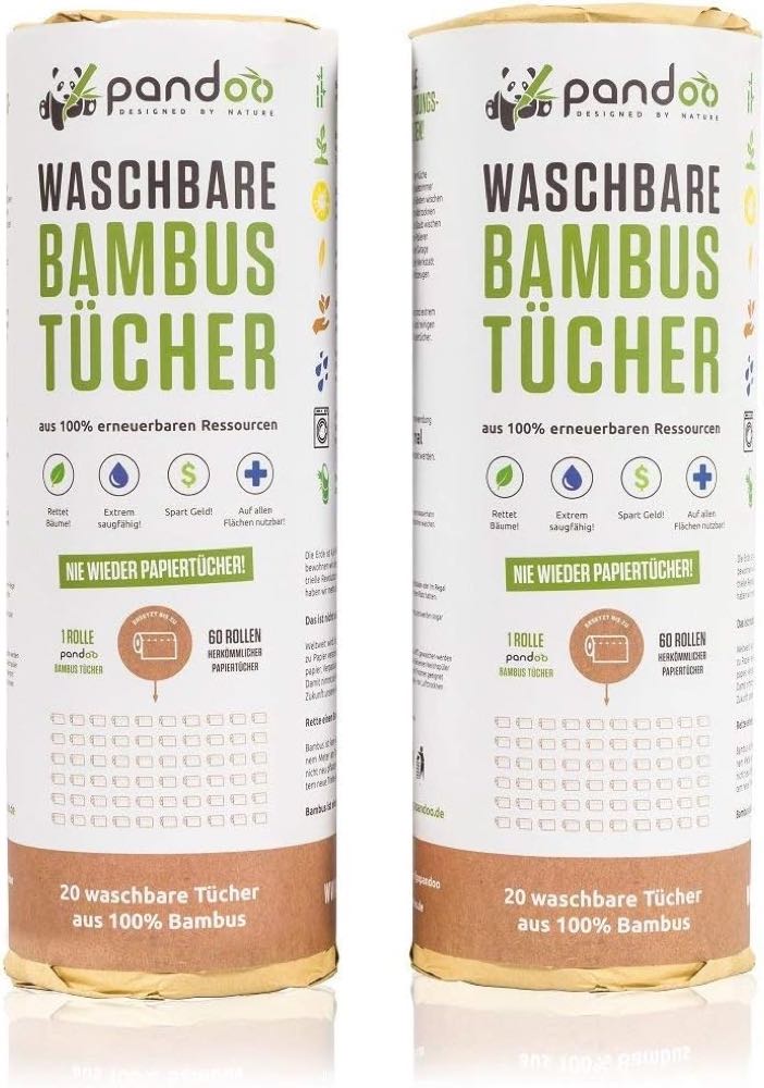 pandoo Bambus Allzwecktücher Doppelpack