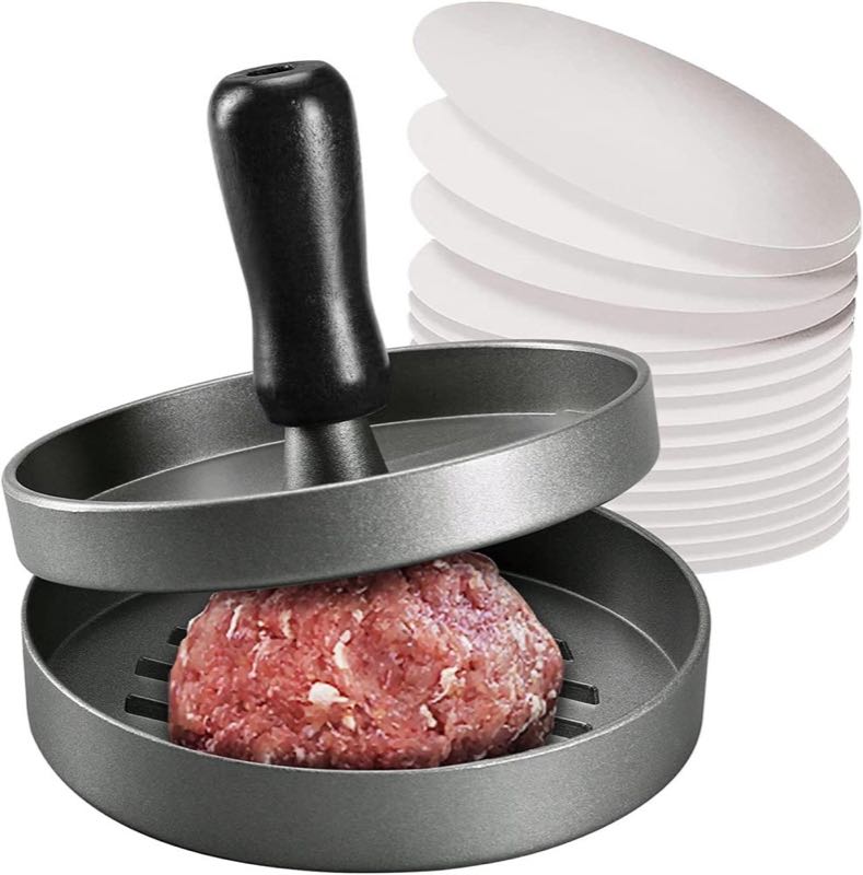YSSHUI YSSHUI Burger Press Aluminium + 100 Wachspapier