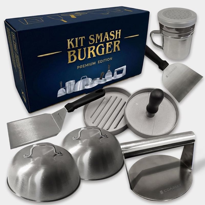 COARJAP COARJAP Smash-Burger-Set 7-teilig Edelstahl