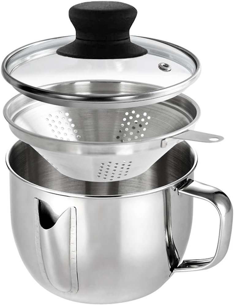 MIRTHBUY Edelstahl Fetttrennkanne 1000 ml
