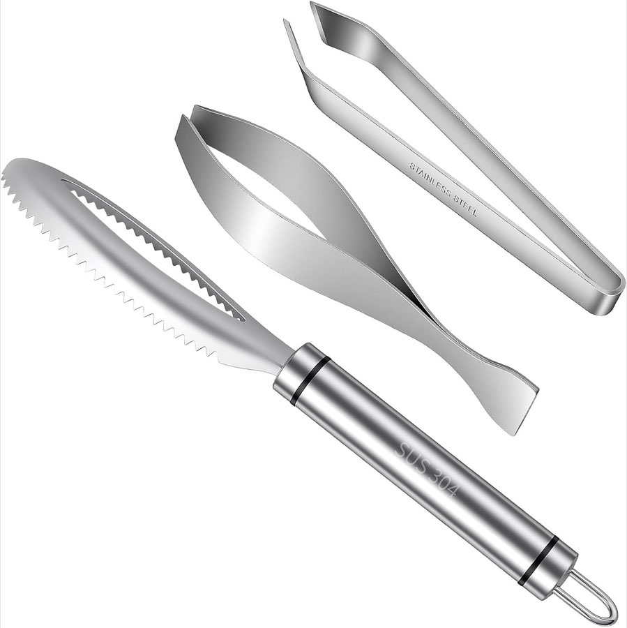 SelfTek Fischschupper + Grätenpinzetten Set