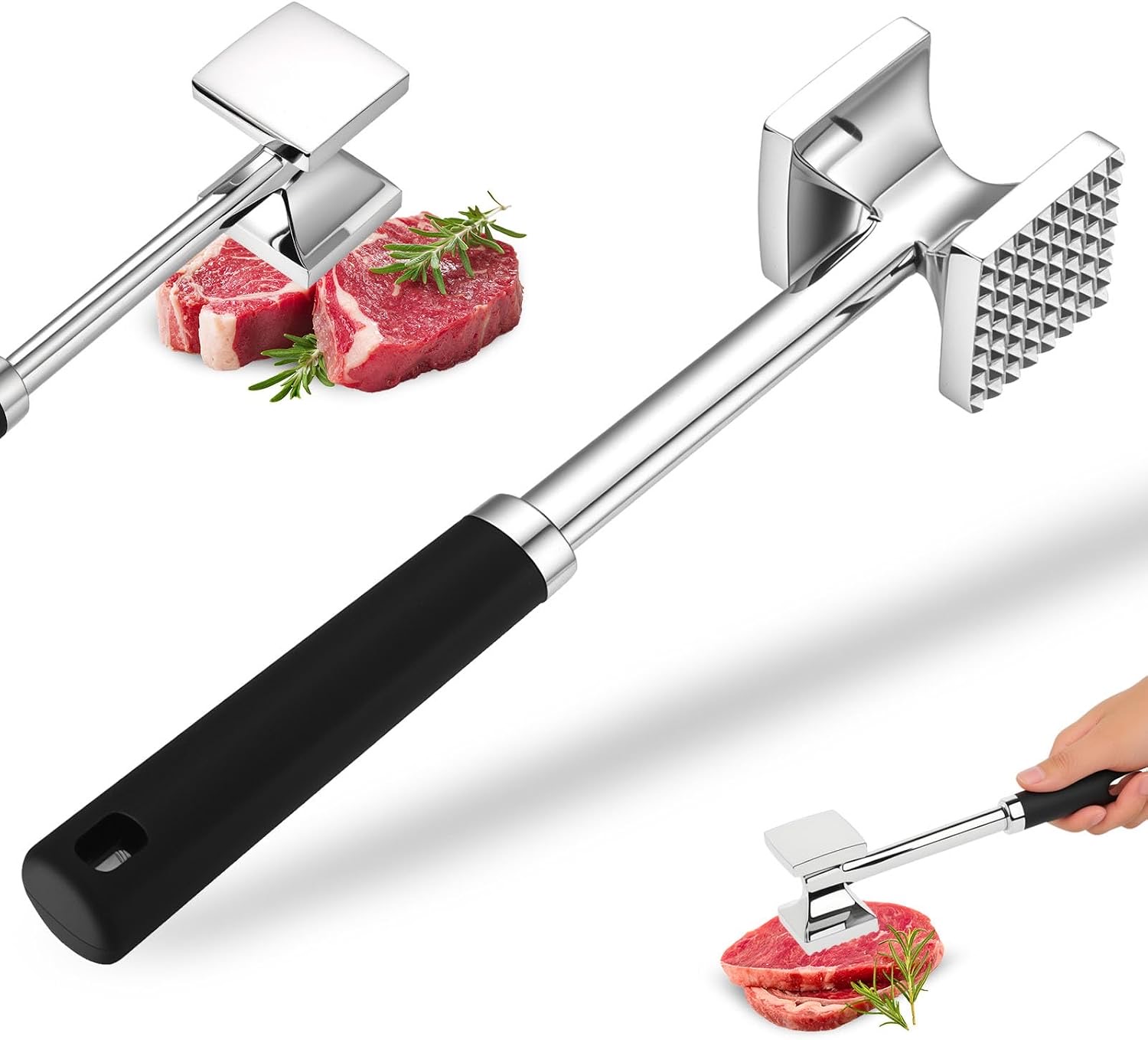 ANBEEISS Fleischhammer Edelstahl 27 cm