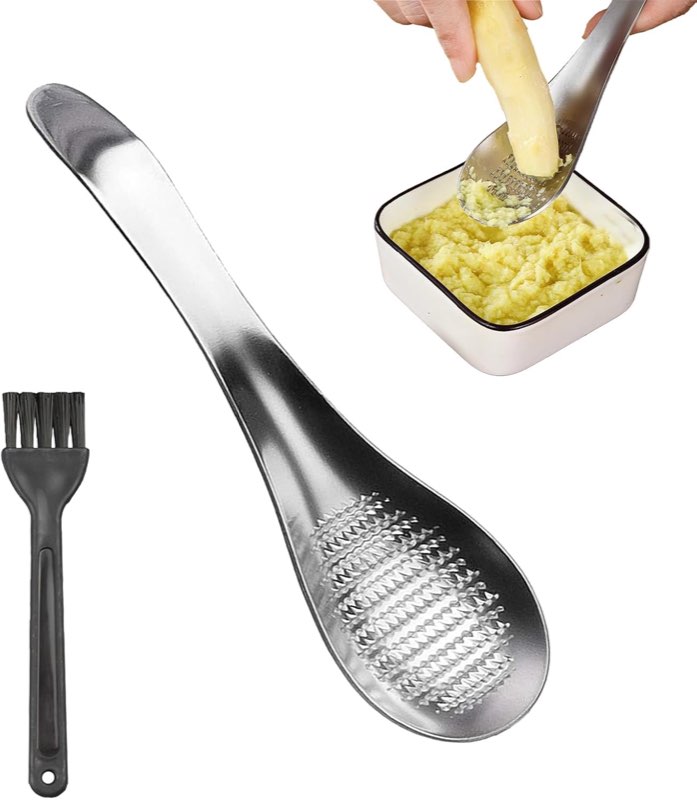 2 Stück Ingwerreibe Edelstahl Löffelform