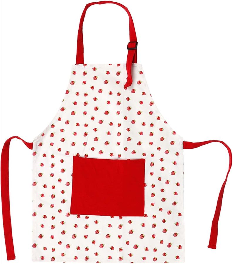 Kinderschürze Erdbeere Baumwolle 50×40 cm