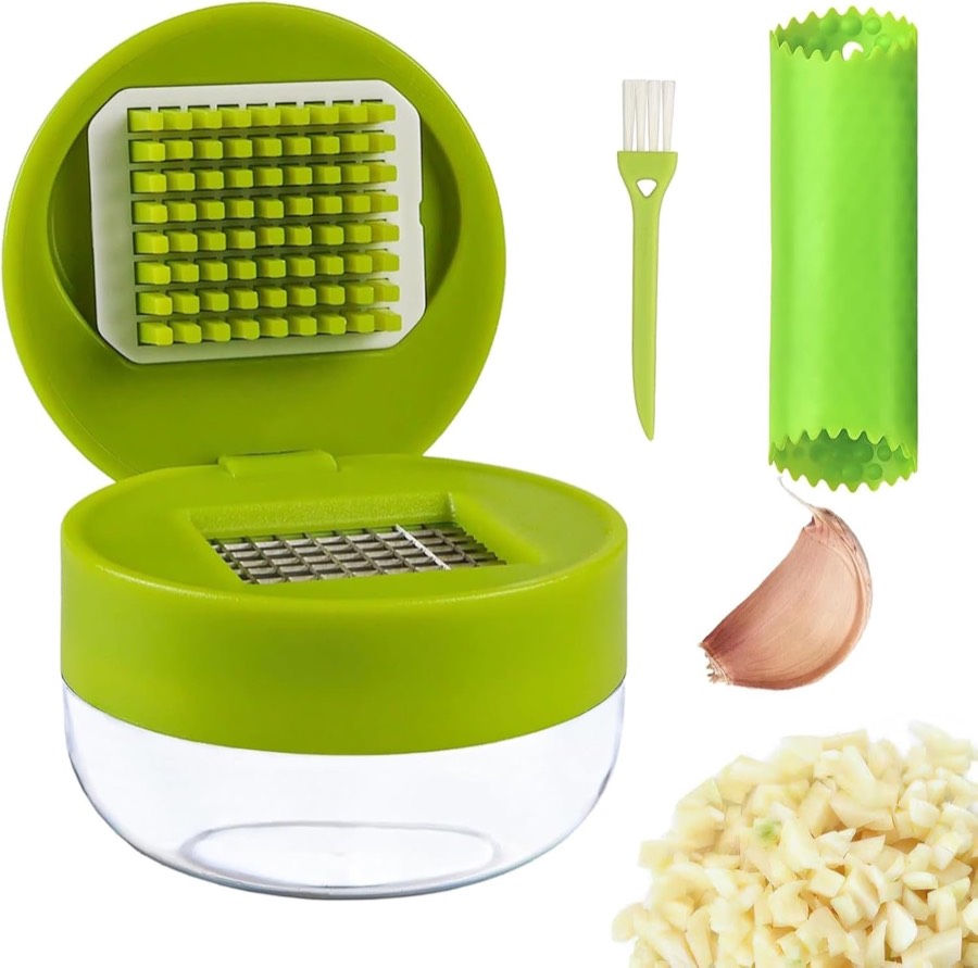 ZXNJA ZXNJA Knoblauchschneider Set Grün