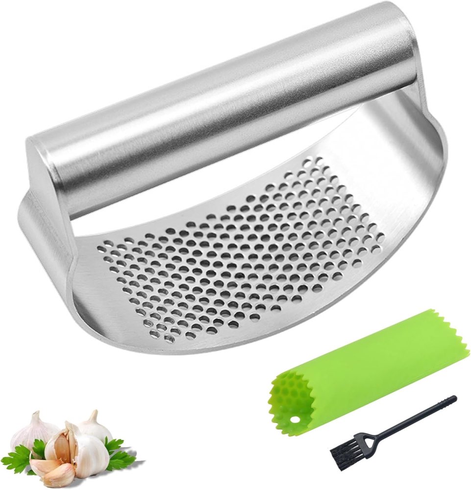 DESIOLE Knoblauchpresse 304 3-teilig
