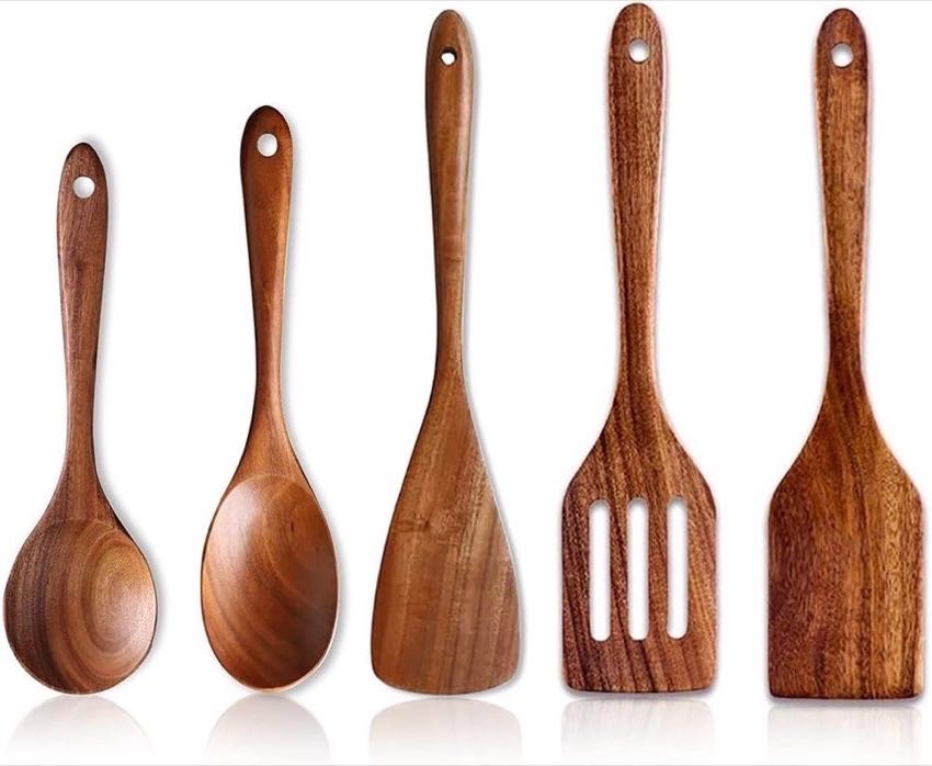 Renawe Holz-Küchenutensilien-Set (Akazie)