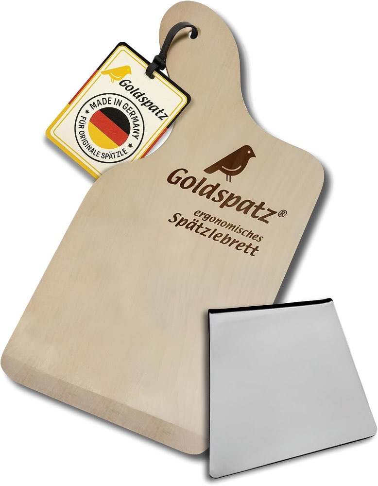 Goldspatz Ergonomisches Spätzlebrett 40° mit Schaber