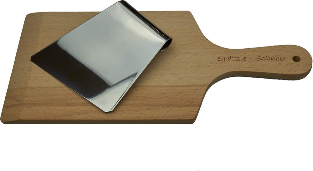 Albgenuss Spätzlebrett-Set Buche mit Edelstahl-Schaber
