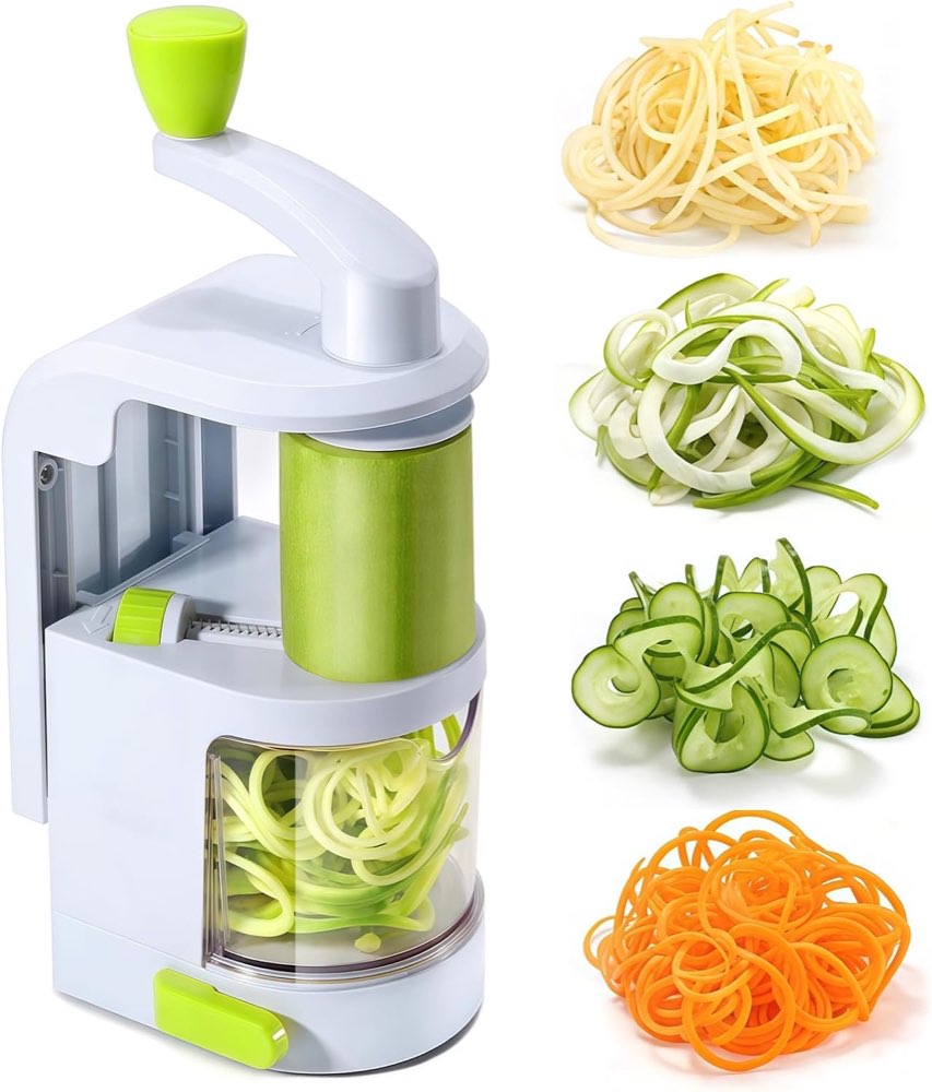 Wlihahancp 4-in-1 Spiralschneider mit Saugnapf