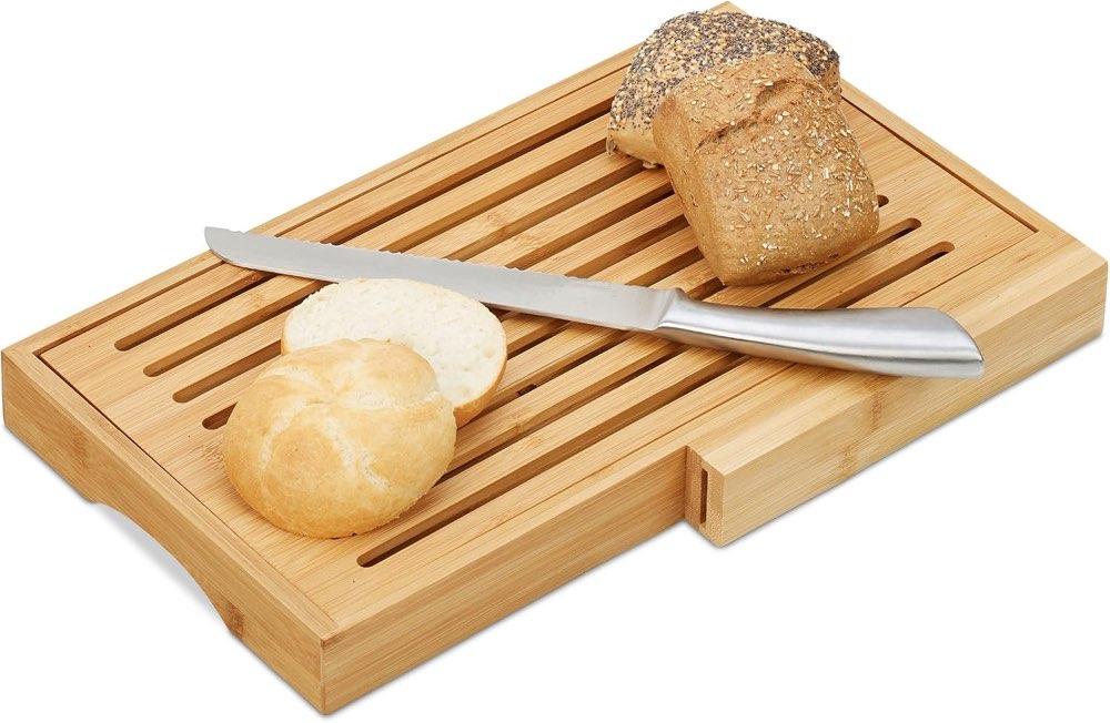Relaxdays Brotschneidebrett-Set mit Messer