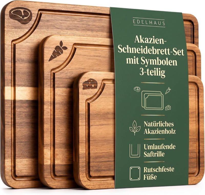 EDELHAUS Akazie 3er-Set mit Symbolen