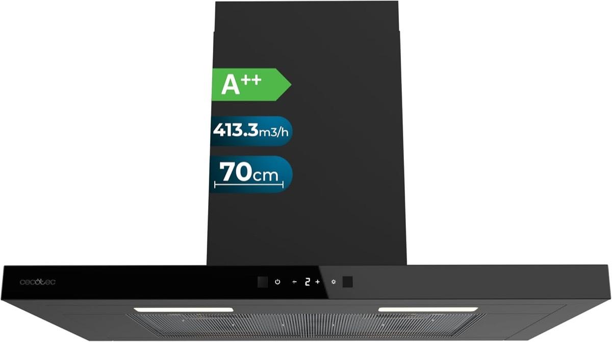 Cecotec Bolero Flux TT 704400 Black 70 cm – Testsieger im Dunstabzugshaube 70 cm-Vergleich