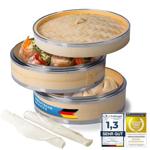 Dimono Bambusdämpfer Ø 24 cm 2 Etagen