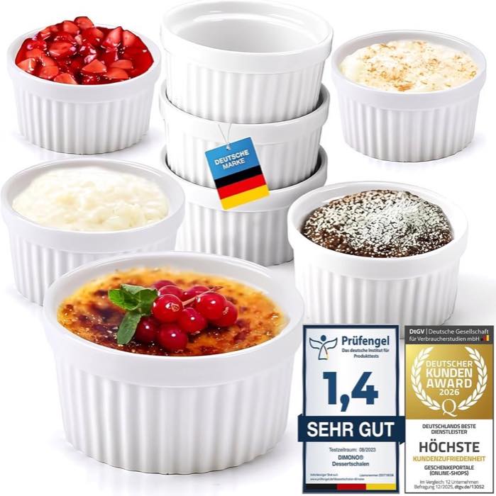 Dimono Crème-Brûlée-Schälchen 8er, 170 ml