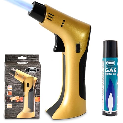 TOM Flambierbrenner Set Gold inkl. Gas