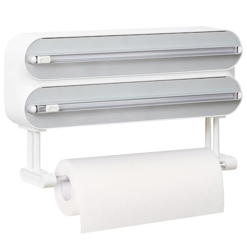 Quasziwa 3-in-1 Wandrollenhalter weiß
