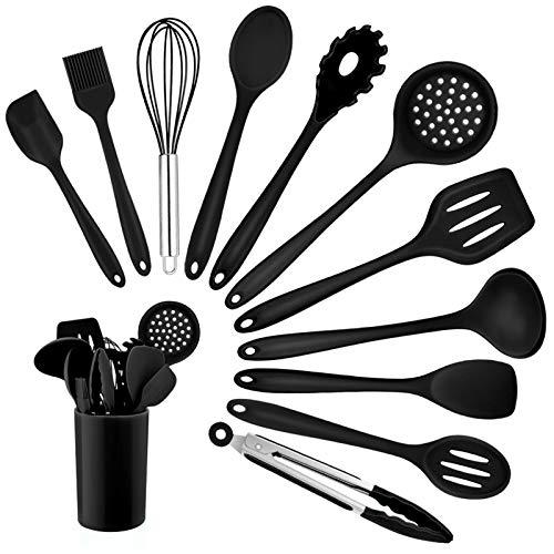 Homikit Silikon Küchenhelfer Set 12-teilig Schwarz