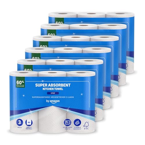 by Amazon Jumbo Küchentuch 3-lagig, 18 Rollen