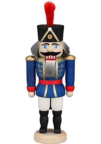 Seiffener Volkskunst Husar 15 cm blau