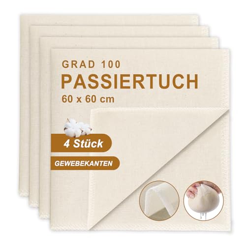 Quelcc Passiertuch 4×60×60 cm