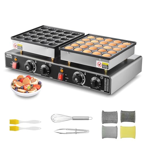 VEVOR Elektro-Poffertjes-Maker 50 Mulden 1800 W