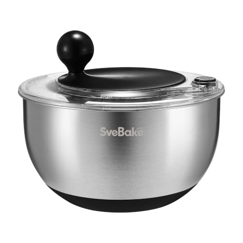 SveBake Salatschleuder Edelstahl 5 l