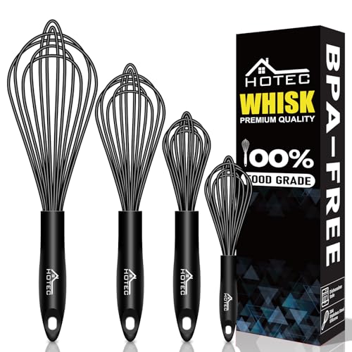 Hotec Silikon-Schneebesen-Set 4-teilig