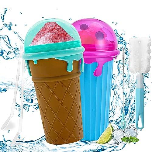 DAZZTIME Slush-Becher 2er-Set Braun/Blau