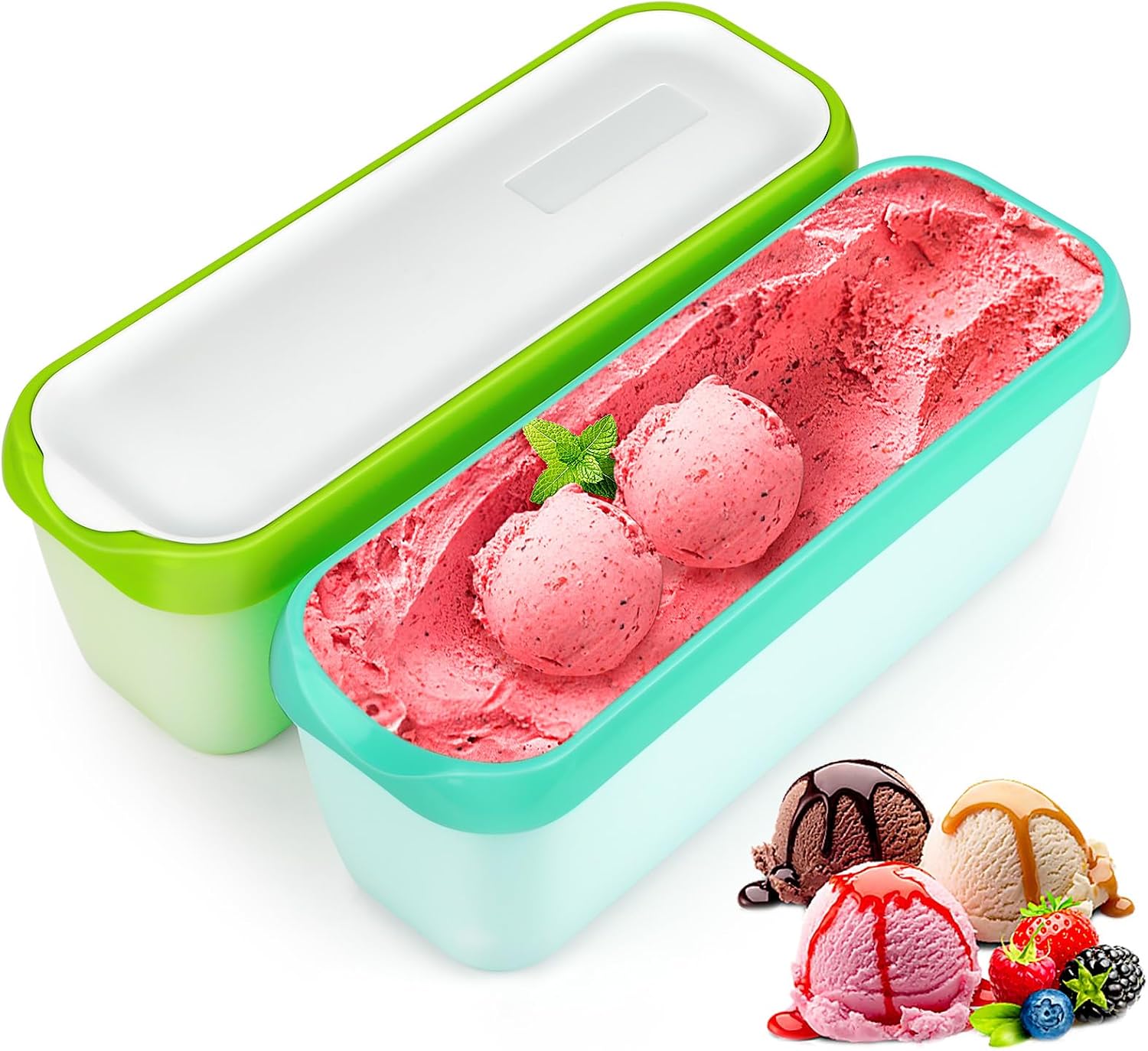 LEFUYAN Speiseeis 2×1,5 L