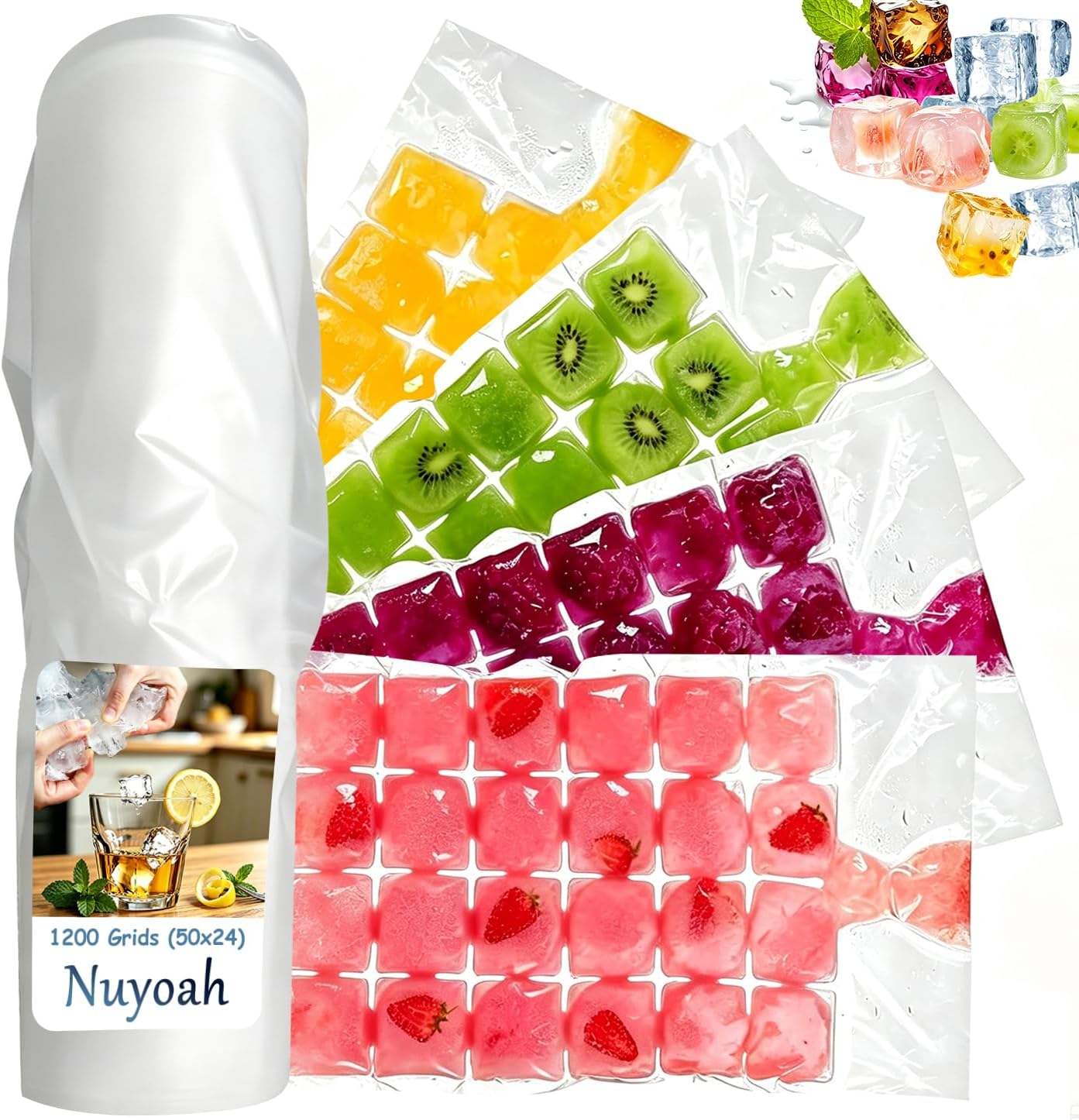 Nuyoah 50× Eiswürfelbeutel