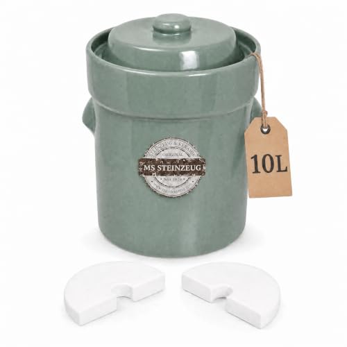 MS-Steinzeug Gärtopf 10 l Pastellgrün