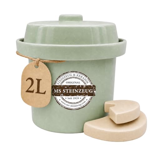 MS-Steinzeug Mini-Gärtopf 2 l Grün