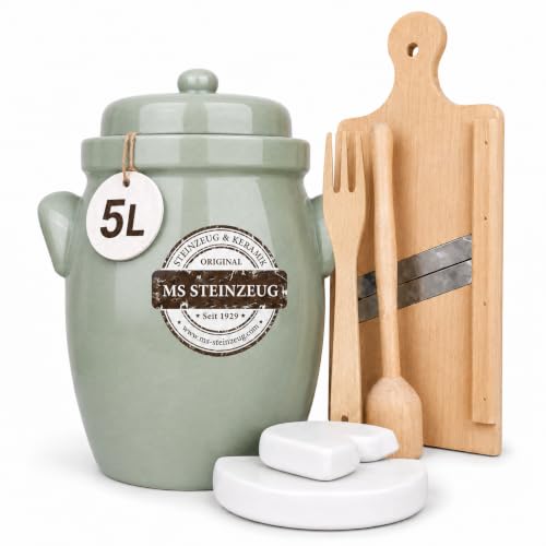 MS-Steinzeug Set 5 l Grün + Hobel