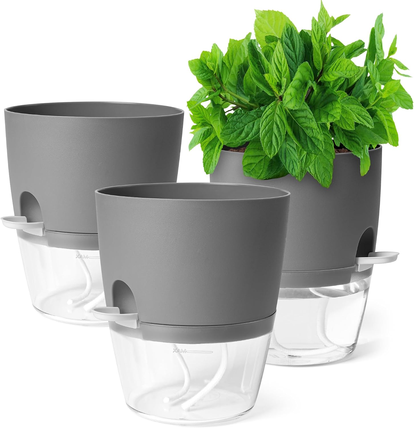 Zouway Kräutertopf 3er Set Grau