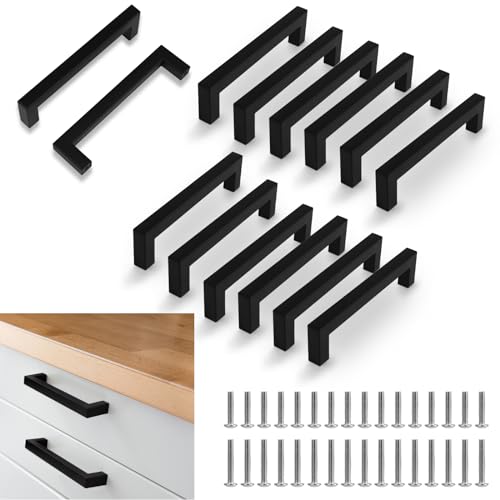flintronic Küchengriffe Schwarz 160 mm (12 Stück)