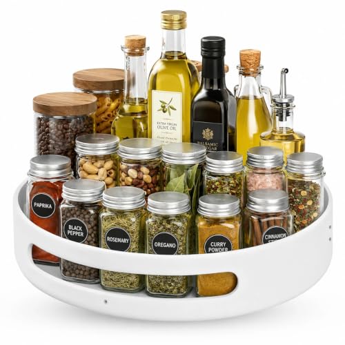 Cycayit Lazy Susan 30 cm Metall weiß