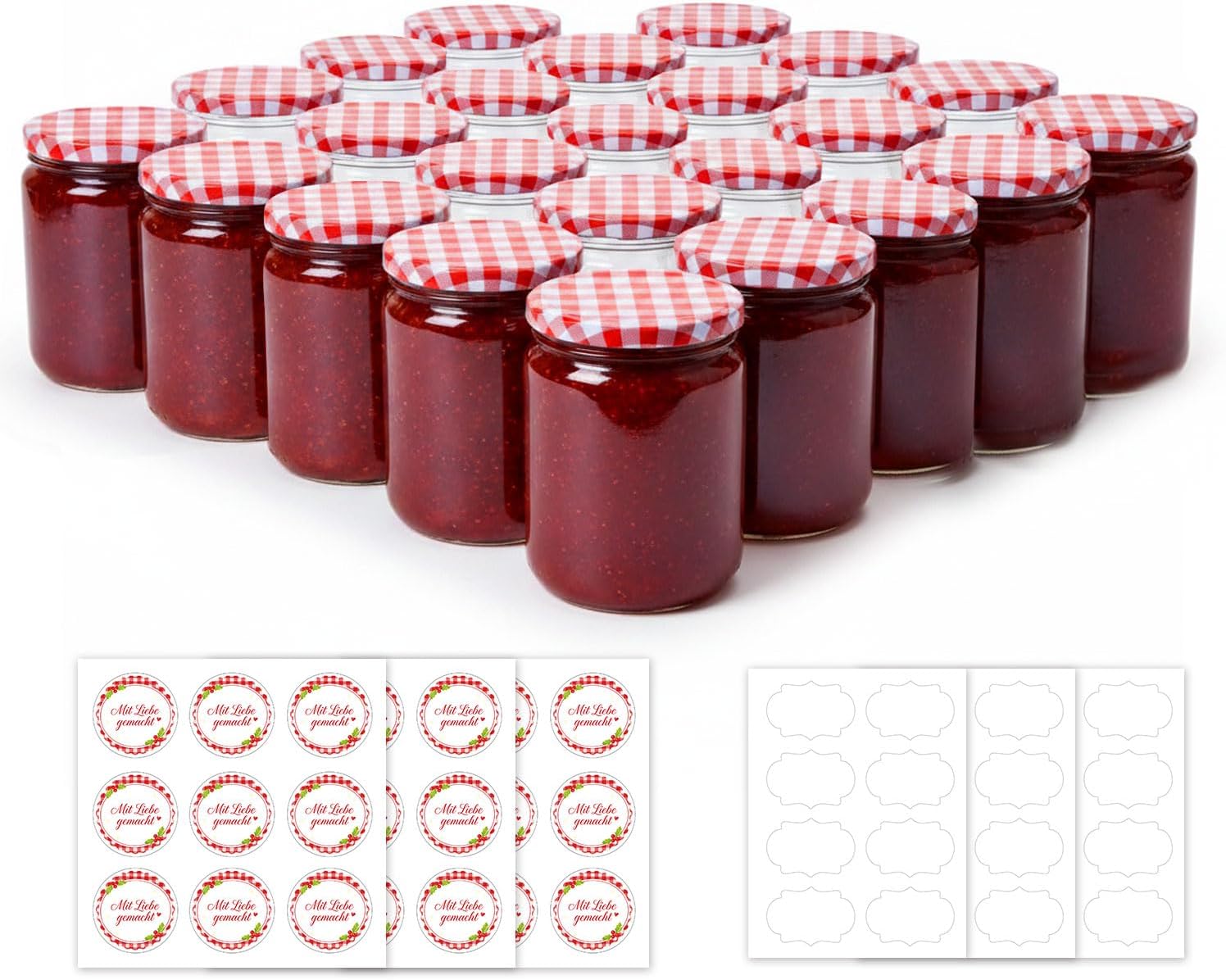 ComSaf 24×240 ml rot-weiß kariert