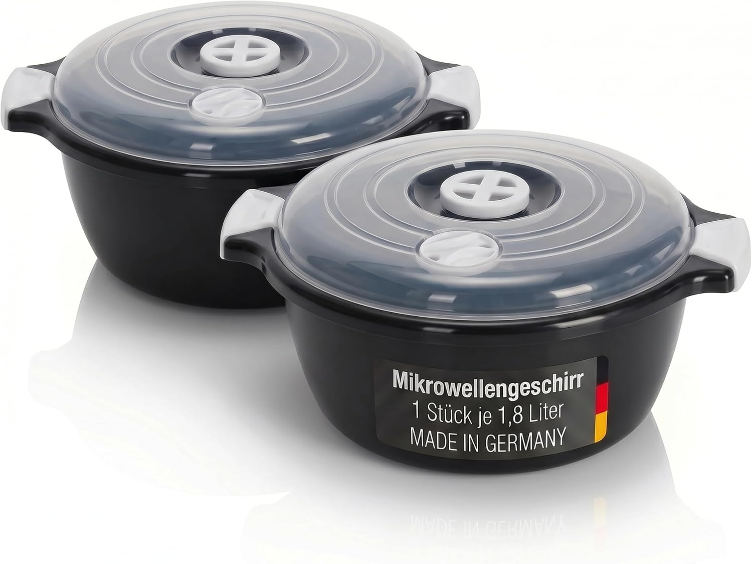 Lantelme 2×1,8 L Dampfventil schwarz