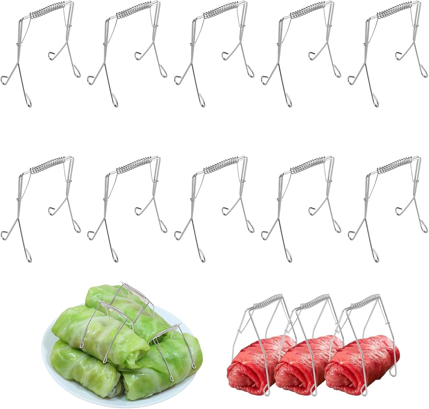 10 Stück Rouladenringe/Schnalle Edelstahl