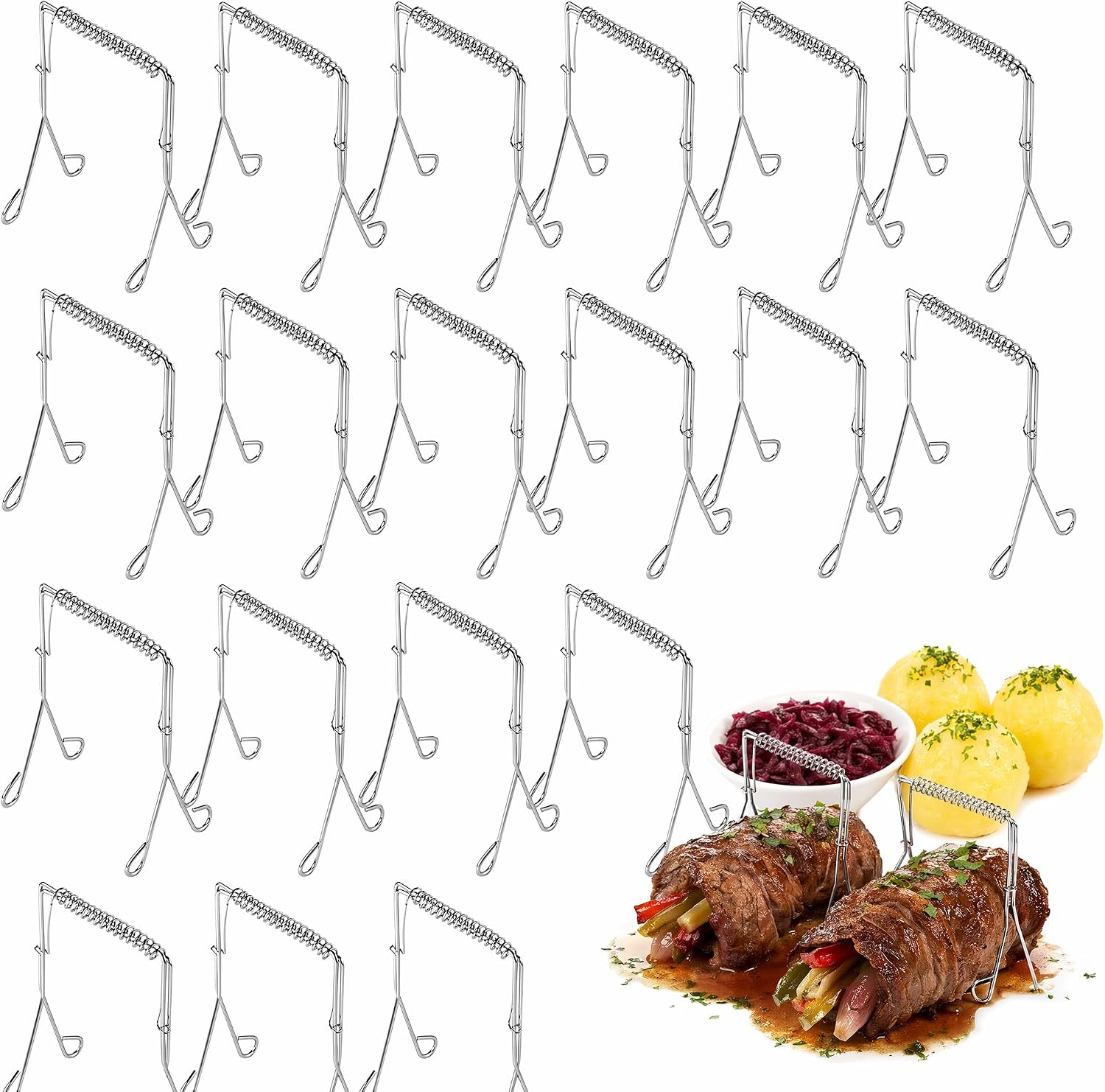 XIAOjnHONG 20 Stück Rouladenklammern 304