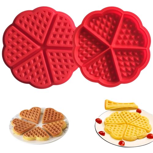 AONAYO AONAYO Herz-Waffelform 2er rot