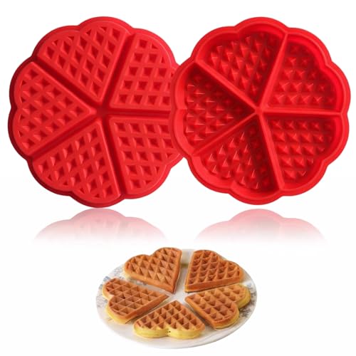 MUXWELL Herz-Waffelform 5 Mulden 2er