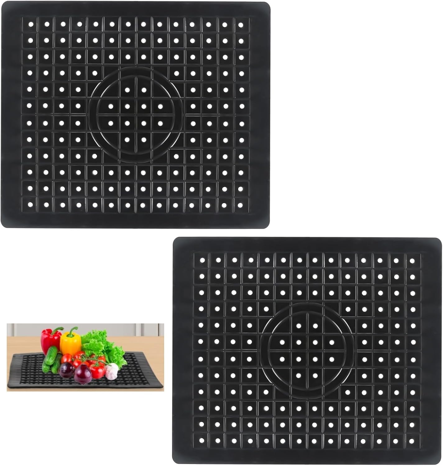 HFDONGL 2× TPR-Gummi-Matte 31,4×26