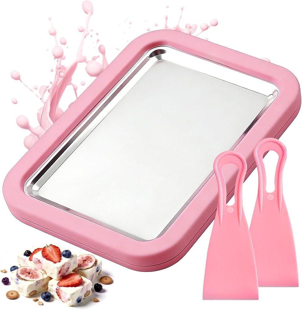 KOMUNJ Eisplatte Rosa mit Frostschutzrahmen