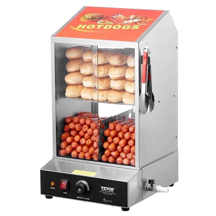 VEVOR Hot Dog Dampfgarer 37 L Hütten-Steamer