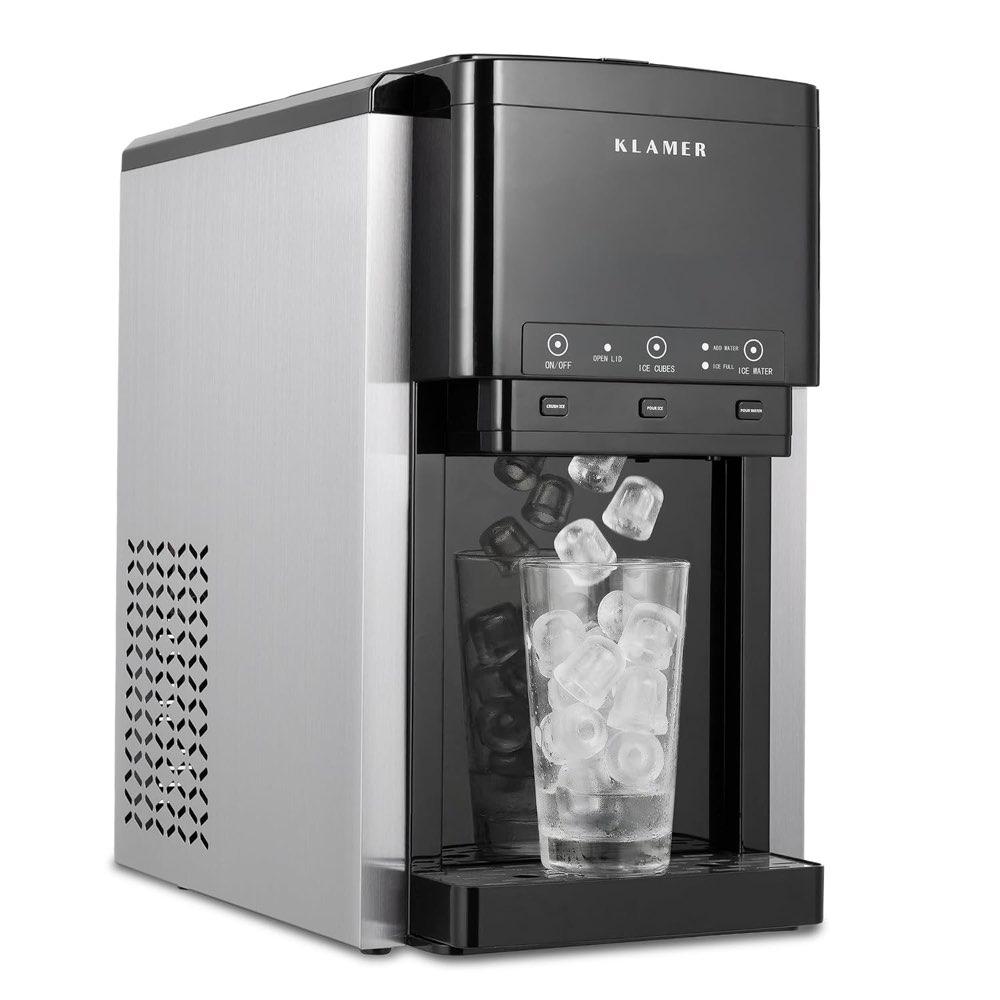 KLAMER 3-in-1 Ice Maker Crushed Ice