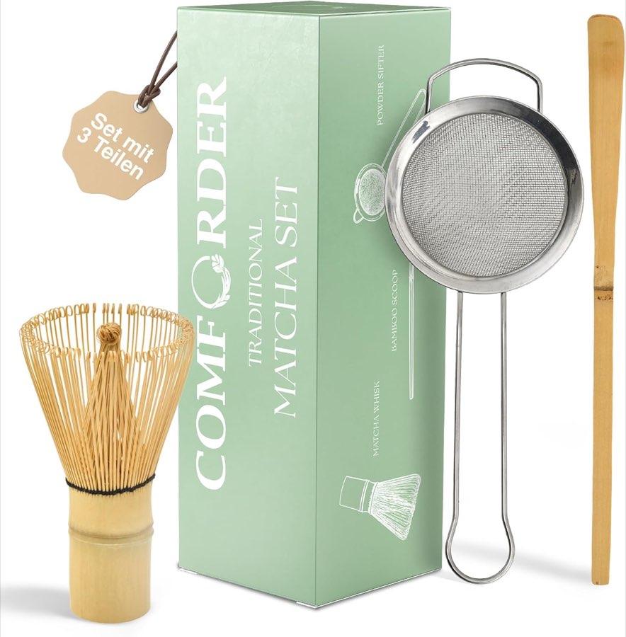 comforder Matcha-Besen-Set 3-teilig