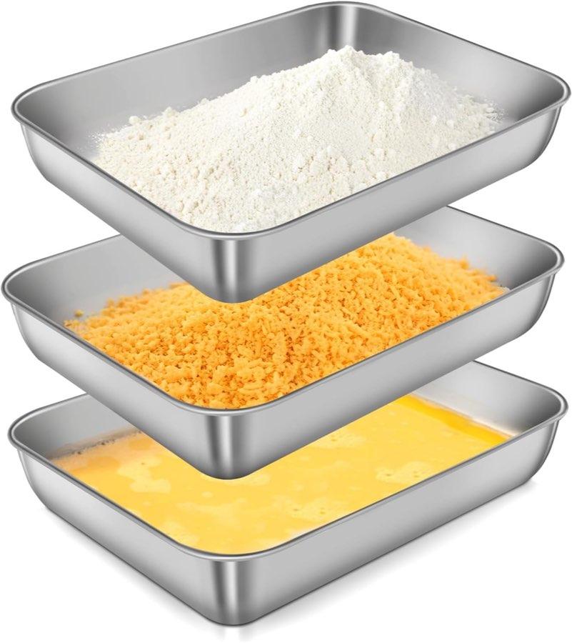 Generisch Panierschalen Set 3-teilig 25×19×5 cm